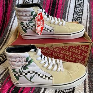 Vans SK8 Hi Checker Floral Turtledove